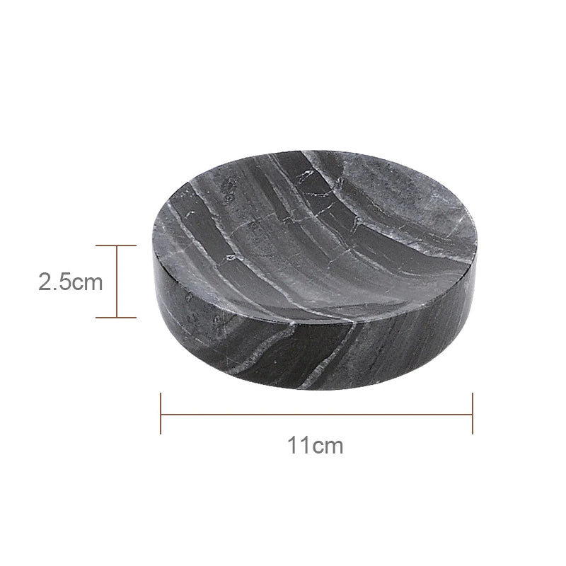ensemble accessoires salle bain marbre noir rangement brosse dents dentifrice moderne luxe