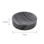 ensemble accessoires salle bain marbre noir rangement brosse dents dentifrice moderne luxe