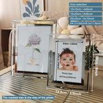 Cadre photo cristal argent design moderne pour mur