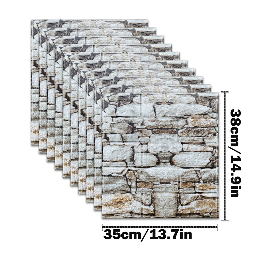 panneaux decoratifs murals adhésifs texture brique moderne gris beige bleu vert rose noir blanc