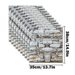 panneaux decoratifs murals adhésifs texture brique moderne gris beige bleu vert rose noir blanc