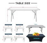 housses table pliante noires modernes imperméables polyester 4ft 6ft 8ft