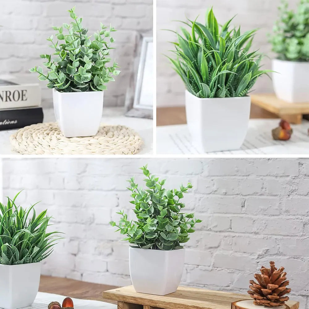plantes artificielles feuilles vertes modernes maison décoration intérieure eucalyptus magnolia grass river leaves spring