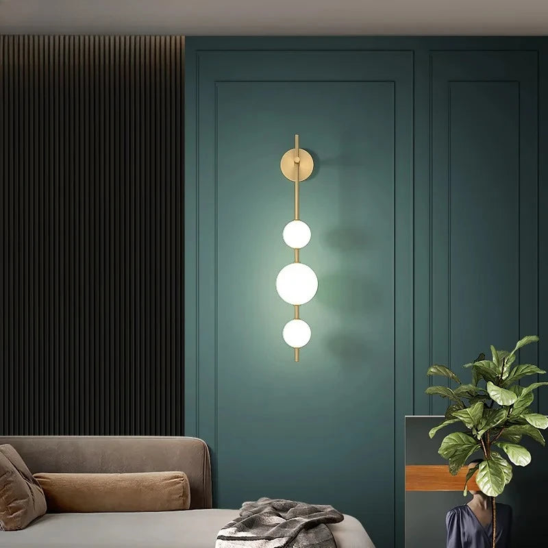 applique murale led or blanche moderne minimaliste chambre cuisine étude entrée sources lumineuses 15x65cm