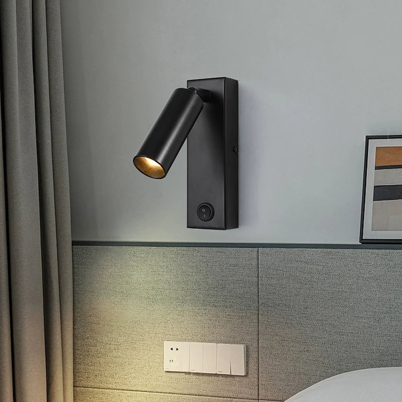 lampe murale moderne port usb noir blanc bronze fixée mur