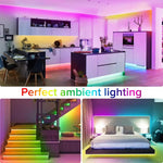 ruban led flexible multicolore moderne télécommande chargeur usb adaptateurs variés 5m
