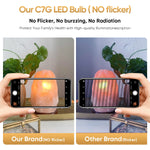 ampoule led conique filament orange moderne 360° e14 e12 vintage blanc chaud 25000h