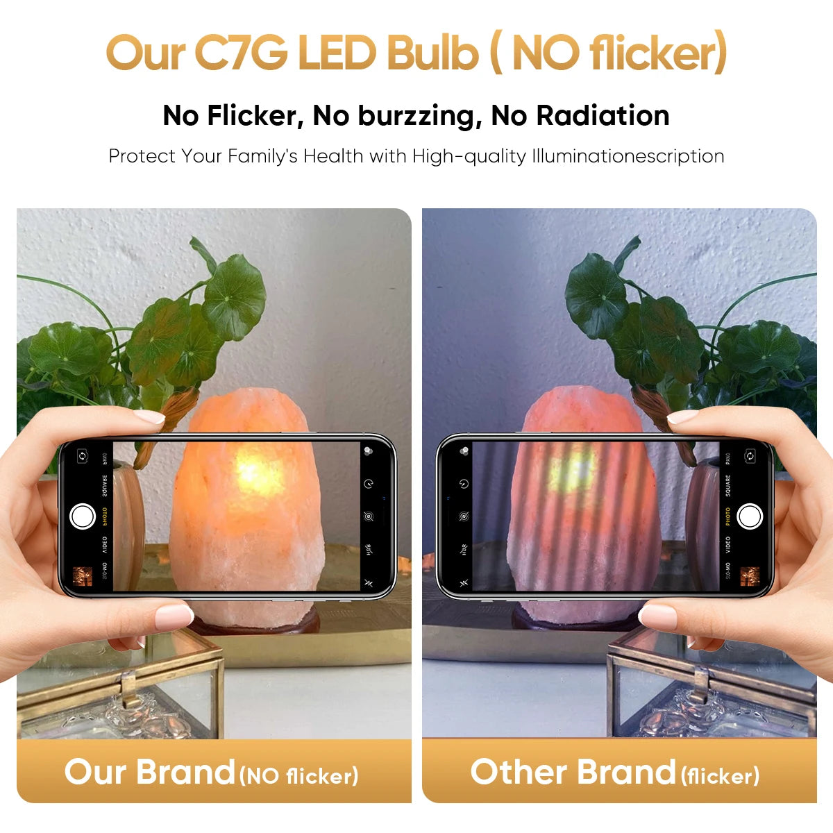 ampoule led conique filament orange moderne 360° e14 e12 vintage blanc chaud 25000h