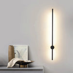 lampe murale led moderne noire 80cm minimaliste éclairage chambre cuisine