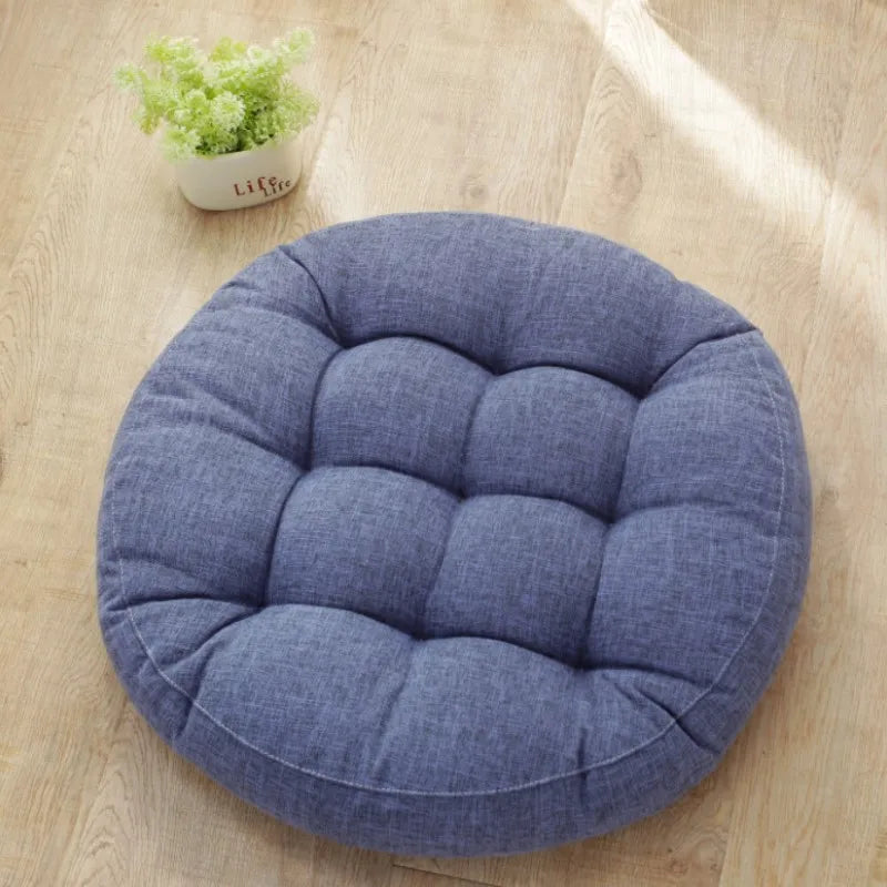 coussin rond sol épais méditation yoga confortable doux grande taille rose clair