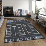 tapis moderne 3d abstrait motifs aéroport gris vert blanc bleu noir salon chambre extérieur