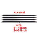 attaches pantalons clips métalliques élastiques noir blanc argenté utilitaires classiques tissu lisse