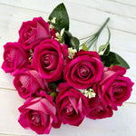 bouquet roses artificielles soie decoration intérieure moderne élégante anniversaire fiançailles graduation valentin