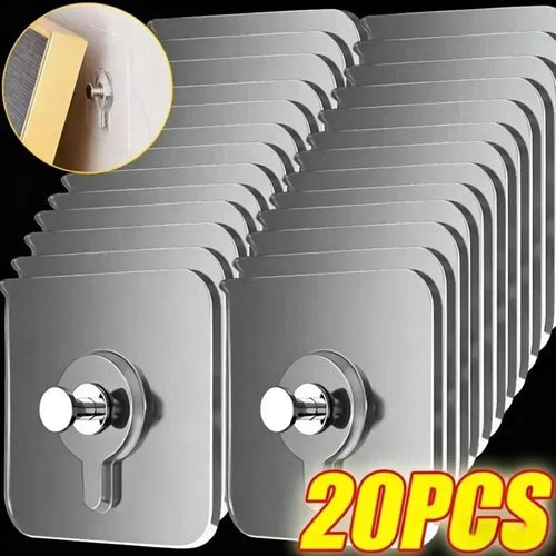 porte serviettes adhésifs argentés modernes lisses robustes utilisation multiple intérieur décoration organisation autocollants fixations