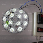 plaque led circulaire 14w 108mm haute luminosité argentée sans pilote tech