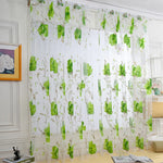 rideaux voilage floral motifs fleurs tulle polyester translucide métalliques rose noir ornemental chambre salon