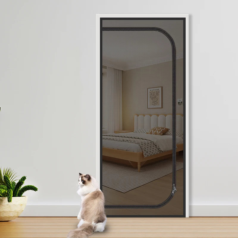 filet sécurité porte blanc maille fine moderne adhésif 100x210cm 80x210cm 90x210cm protection animaux évitement