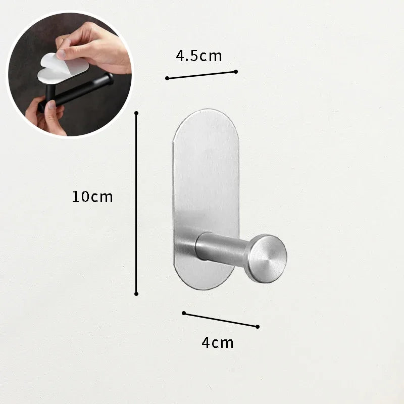 accessoire salle bain adhésif noir moderne porte rouleau papier toilette napkin holder suspension serviettes