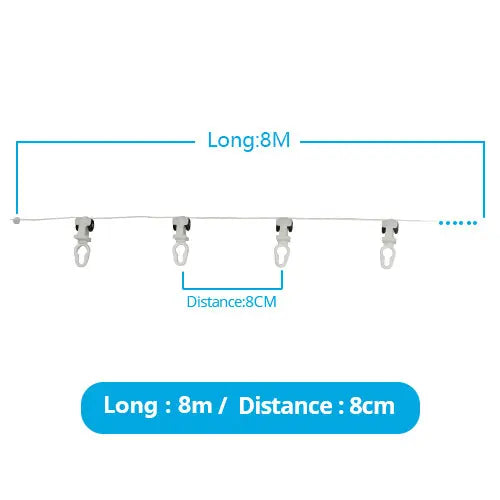 rideau blanc transparent moderne clips fenêtre 2m 4m 6m 8m