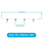 rideau blanc transparent moderne clips fenêtre 2m 4m 6m 8m
