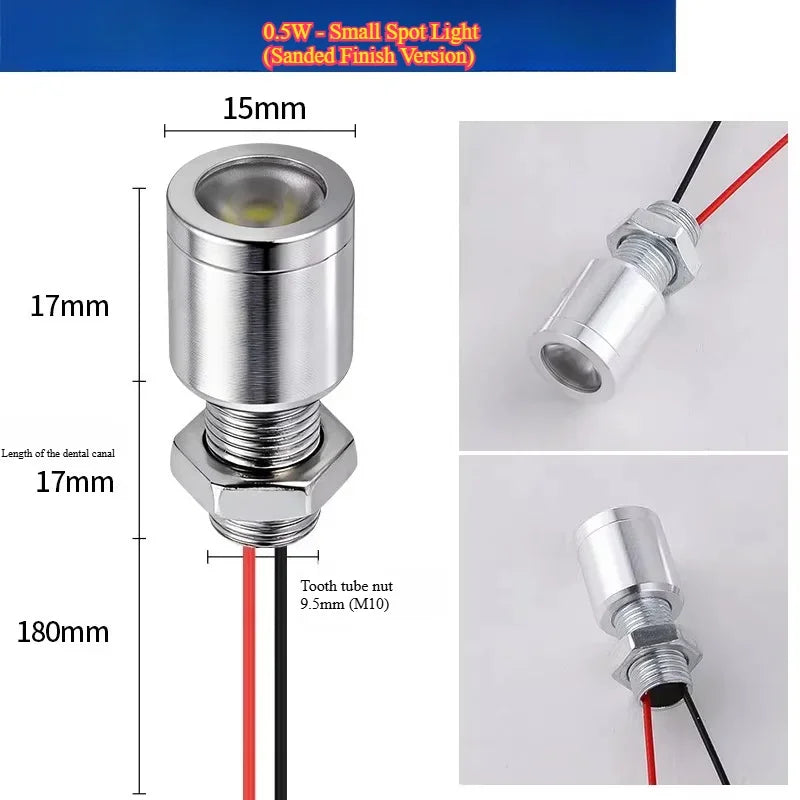 projecteur led argenté moderne 15mm 5w 12v ip20 blanc chaleureux