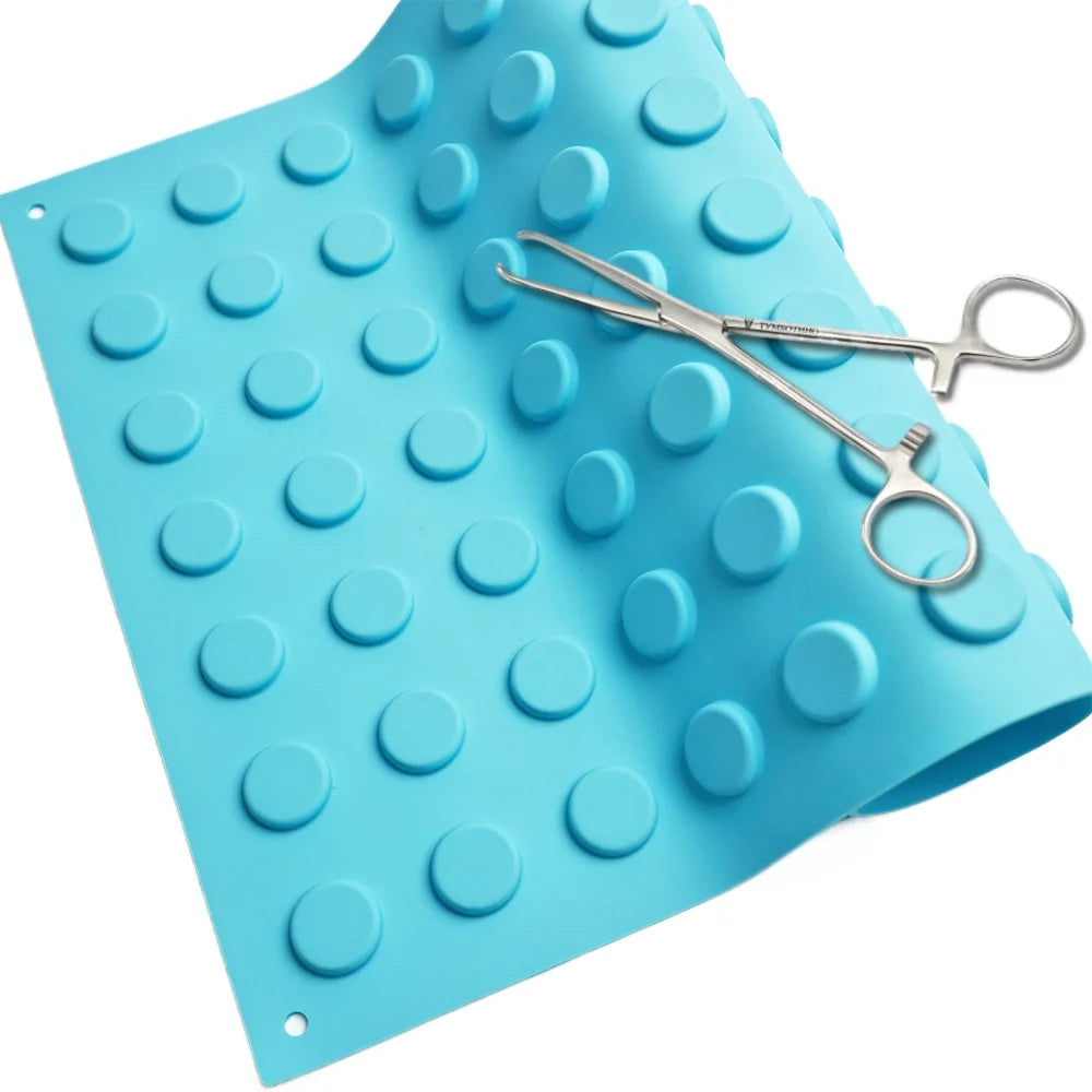 tapis magnétique silicone 12 16 violet circulaire outils médicaux antidérapant réutilisable autoclave ecofriendly