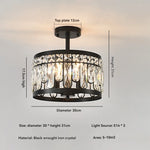 lampe cristal bronze moderne élégante lumière chaude neutre transparent chambre salon