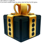 boîte cadeau noire moderne vis ruban doré boutons clé bavette bande maintien festoonnée occasionnelle