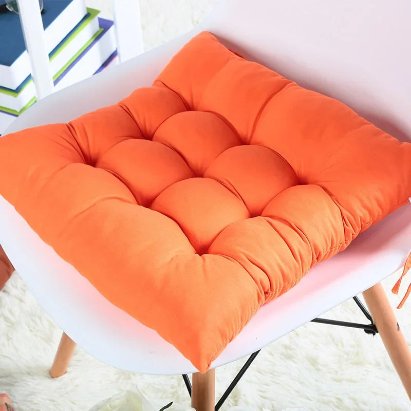 coussin siège épais couleur solide moderne bleu royal rouge vif vert clair gris fixé
