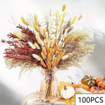 bouquet fleurs séchées boho chic herbe pampas décor table maison anniversaire mariage rustic