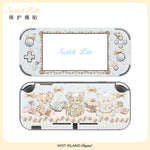 coque protection nintendo switch lite animaux mignons blanc rose bleu adhésif festive