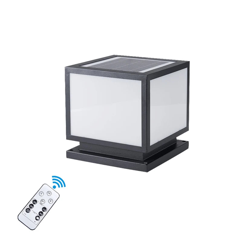 lampe solaire moderne noire led industrielle ip65 étanche décoration extérieure