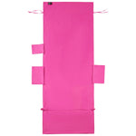 couverture chaise plage rose vif bleu marine uni moderne poches poignées adjustable polyester