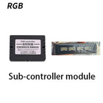 ruban led noir 64 couleurs contrôleur principal secondaire interface double lumière sol moderne