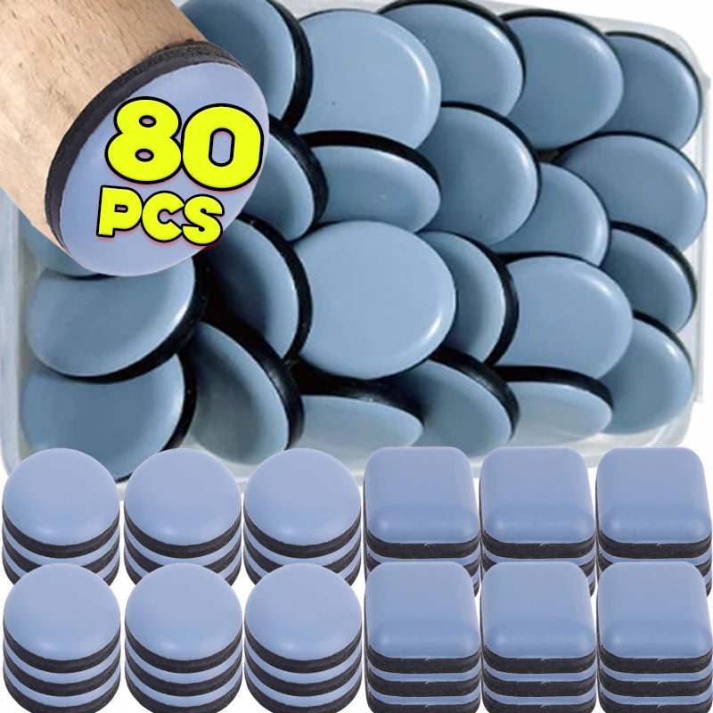protecteurs meubles adhésifs bleu clair ronds lisses antiusure sol moderne 25x25mm 25mm diamètre 4mm