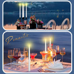 bougies led coniques sans flamme blanc modernes décoration mariage saint valentin dîner
