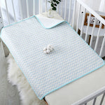 tapis bébé rose bleu zigzag blanc anti urine réutilisable coton moderne doux chambre bébé