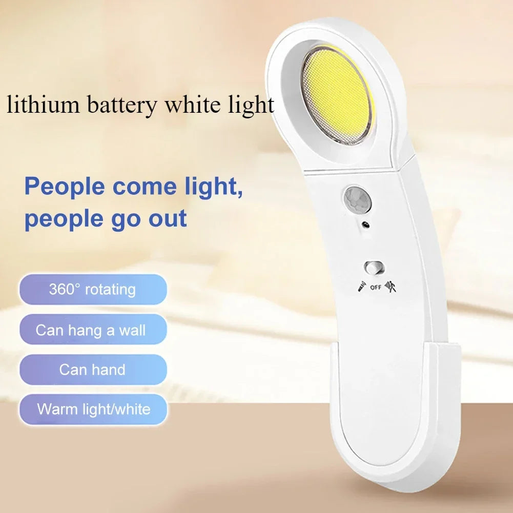 lampe chevet led rechargeable blanc moderne capteur pir interrupteur adhésif