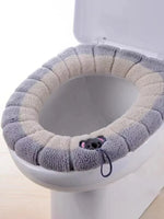 couvre siege toilette gris rose bleu violet jaune vert doux chaud adhésif lavable respectueux