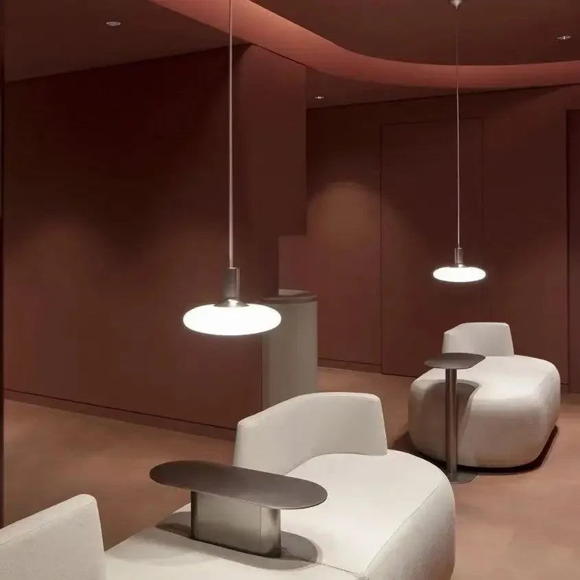 suspension lumineuse moderne blanc pendentif verre opaque câble électrique interrupteur universel chambre salon