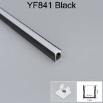 profils d'éclairage led aluminium blanc noir clips moderne 7mm 9mm 10mm 12mm