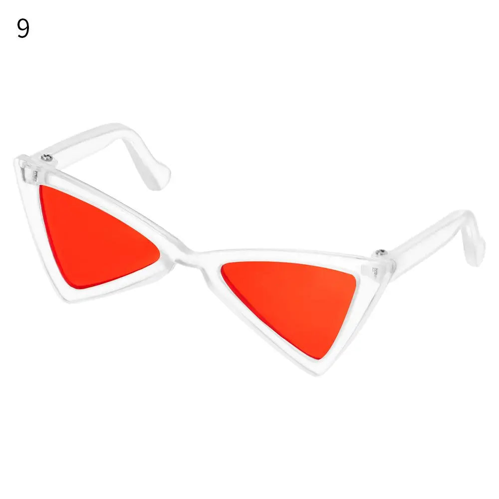 lunettes soleil transparentes clips nasaux verres colorés moderne rouge noir blanc bleu clair rose