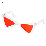 lunettes soleil transparentes clips nasaux verres colorés moderne rouge noir blanc bleu clair rose