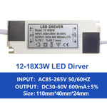 pilote led 600ma 3w 20w blanc moderne adhésif câbles certification rohs symboles sécurité