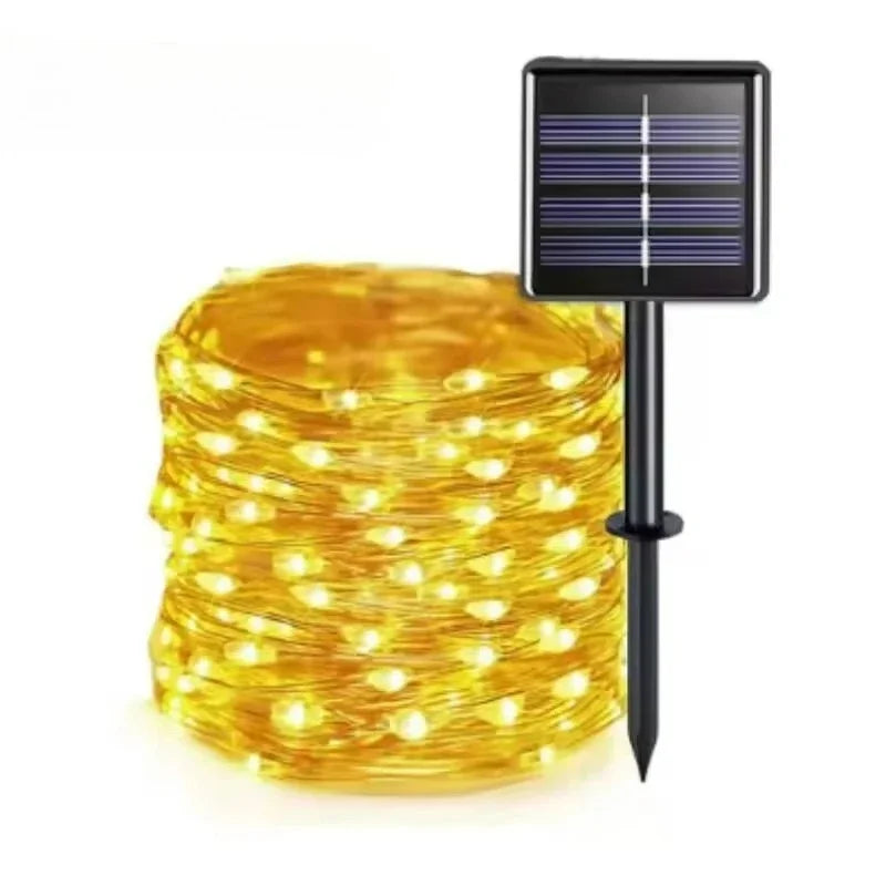 guirlande lumineuse solaire extérieure jardin led vertes étanche décoration fête patio noël