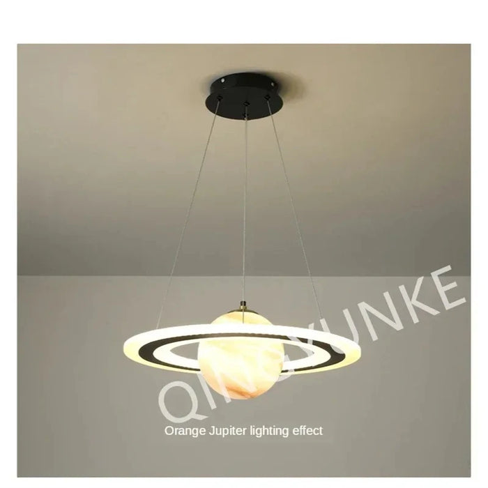 Lampe planète pendentif bleue pour chambre enfant