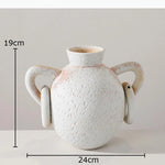 vase moderne minimaliste blanc opaque aspect grumeleux décoration table arrangement floral
