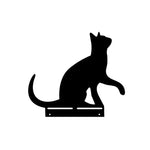 statue silhouette chat noir minimaliste jardin art décor