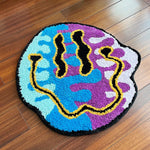 tapis polyester antidérapant imperméable animal compagnie moderne bleu violet blanc Jaune Noir abstrait texture