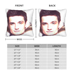 coussin blanc moderne imprimé personne zip invisible 12x12 16x16 18x18 20x20 polyester